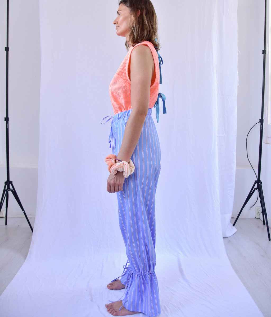 LIGHT BLUE COTTON LILI PANTS