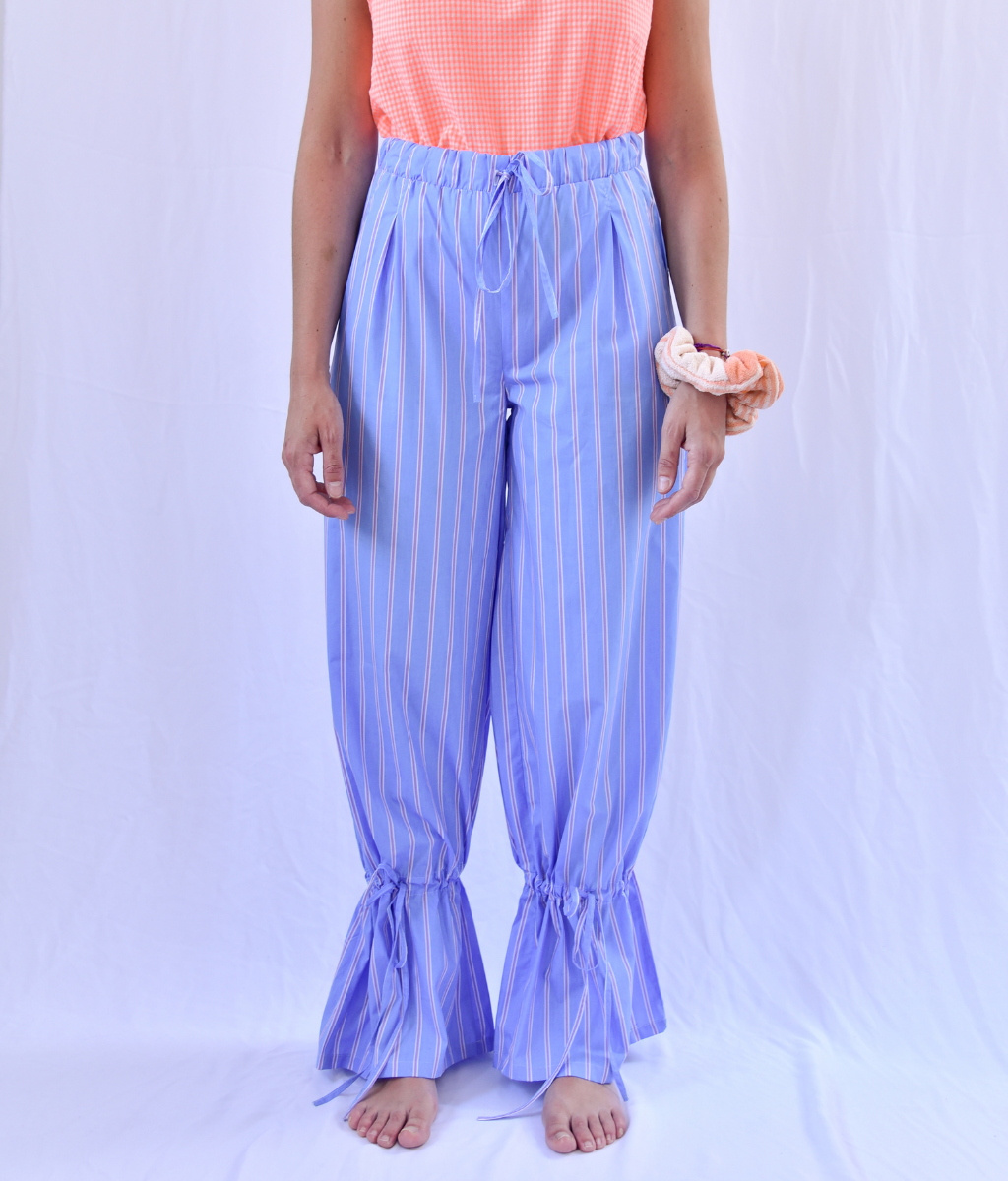 LIGHT BLUE COTTON LILI PANTS