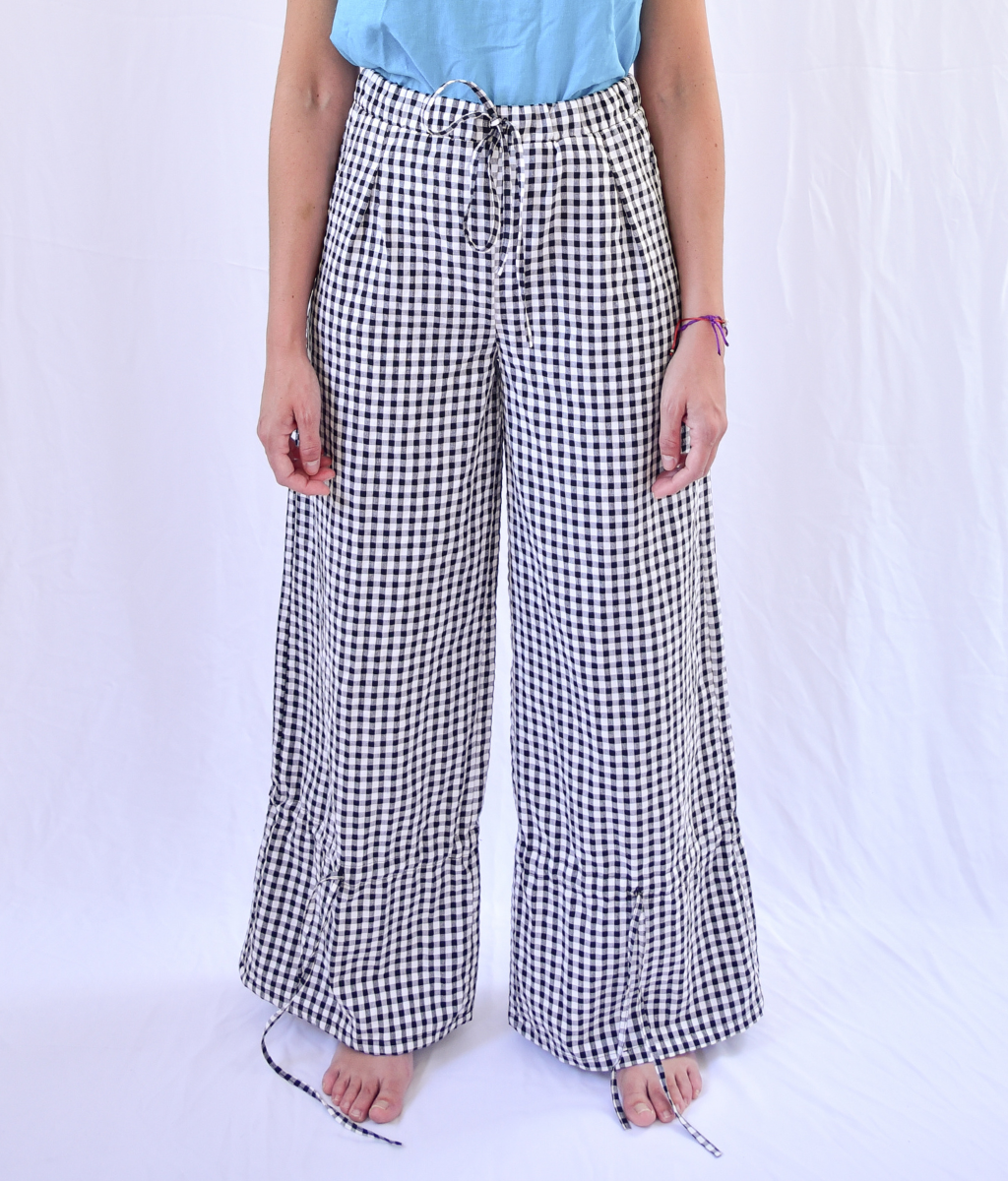 LILI PANTS VICHY BLANCO Y NEGRO