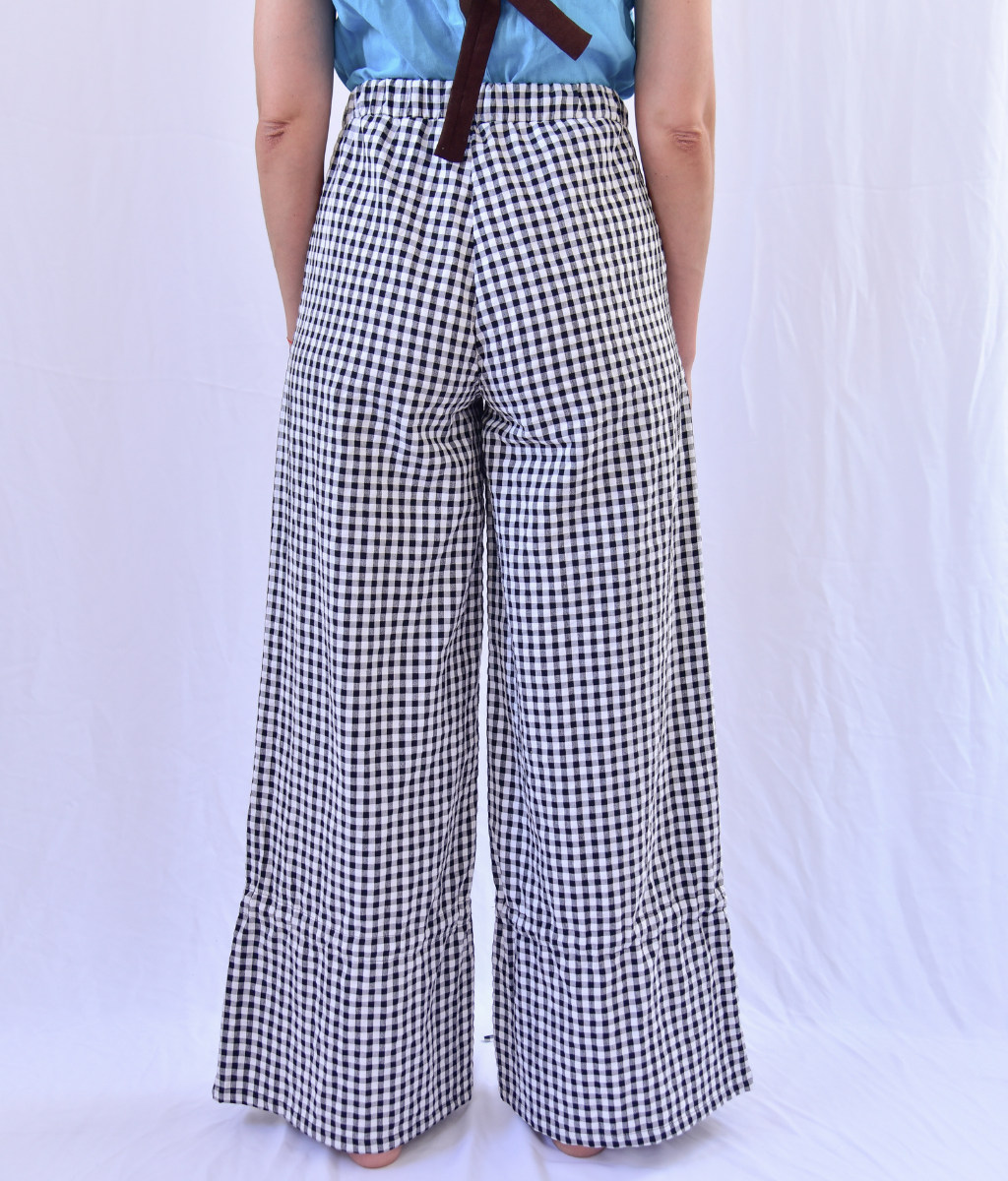 LILI PANTS VICHY BLANCO Y NEGRO